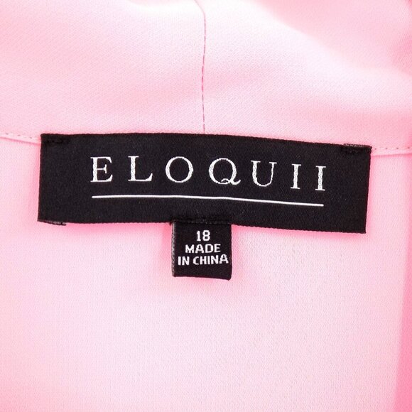 Eloquii Ruffle Sleeve Blouse Size 18 Tie Neckline Pink - Picture 3 of 4